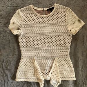 BCBG Lace Peplum Top
